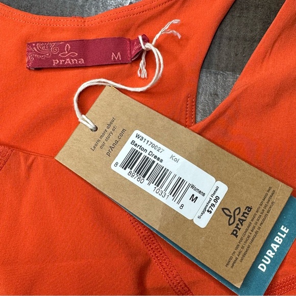 NWT Prana Orange Barton Dress size medium - Picture 11 of 16
